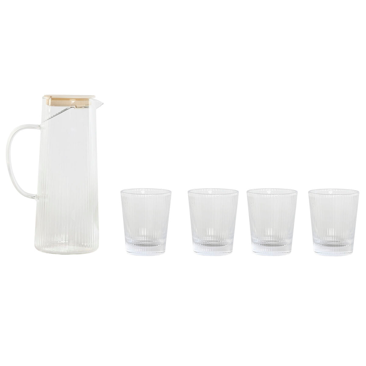 Set of glasses Home ESPRIT Transparent polypropylene Borosilicate Glass 245 ml-0
